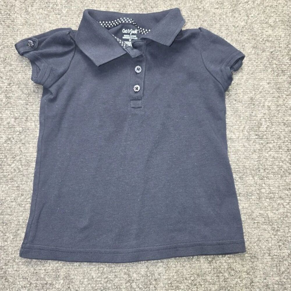 School Uniform Navy Blue Polo Shirt Size 2T Short Sleeve